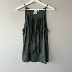 Jaretchurg Fringe Green Tank‎ Medium